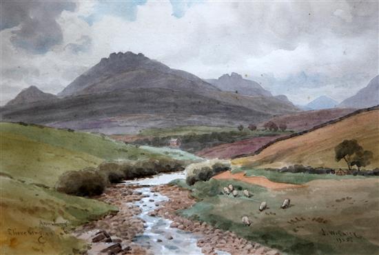 Joseph William Carey (1859-1937) Annalong, Slieve Binnian 10 x 15.5in.